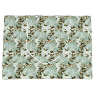 Little Birds in the Snow Large Gift Bag