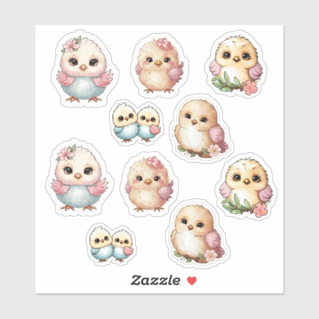 Little Birds Sticker Sheet (Sheet)