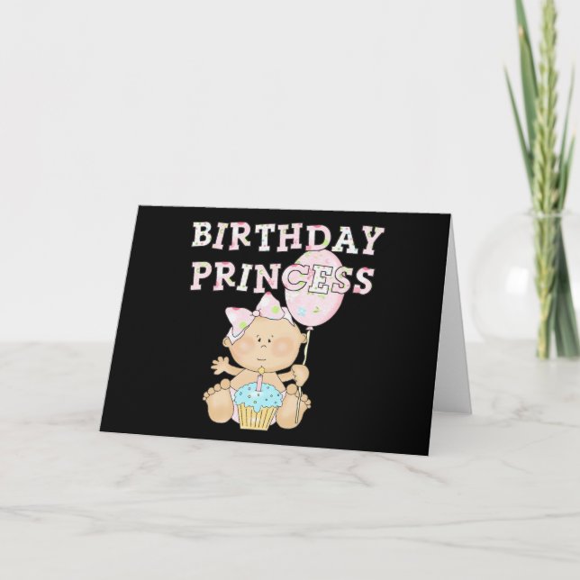 Little Birthday Princess Tshirts and Gifts Card (Front)