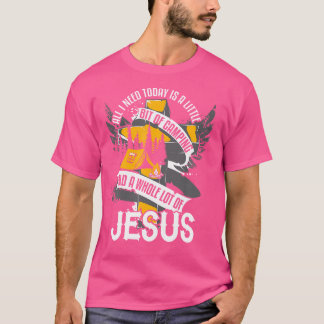 Little Bit Camping And Whole Lot Of Jesus Religiou T-Shirt