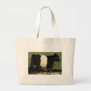 Little Black Beltie Calf Large Tote Bag