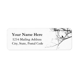 Little Black Bird Address Label