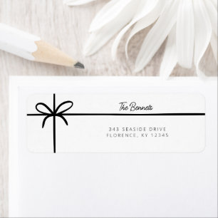 Little Black Bow Family Christmas Return Address