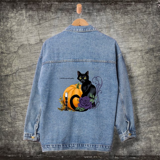 Little Black Cat Denim Jacket (Creator Uploaded)