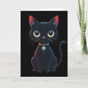 Little Black Cat - Spooky Card