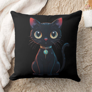 Little Black Cat - Spooky Cushion