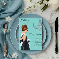 Little Black Dress Blue Glam Bridal Shower 