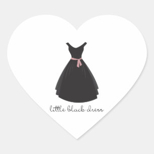 Little Black Dress Heart Sticker