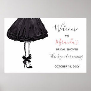 Little Black Dress High Heels Bachelorette Party Poster
