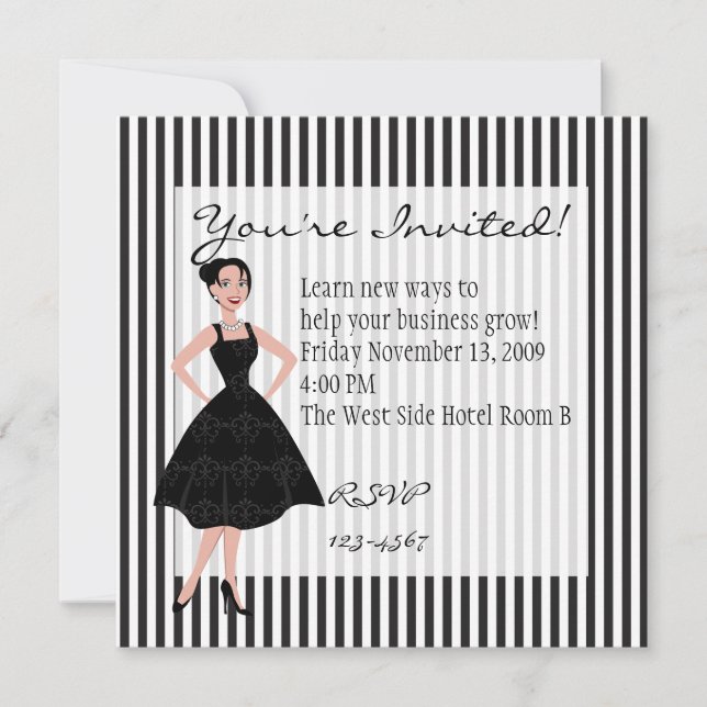 little black dress invitation (Front)