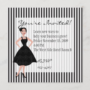 little black dress invitation