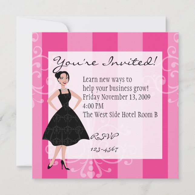 little black dress invitation (Front)