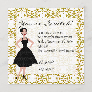 little black dress invitation