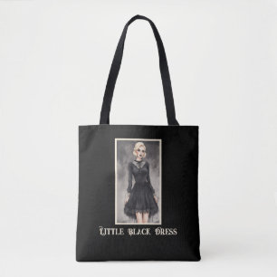 Little Black Dress LBD Goth Carryall Tote Bag