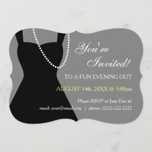 Little Black Dress Party Invitations