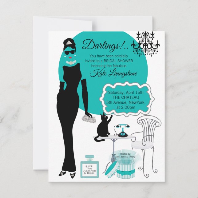 Little Black Dress Shower Invitation (Front)