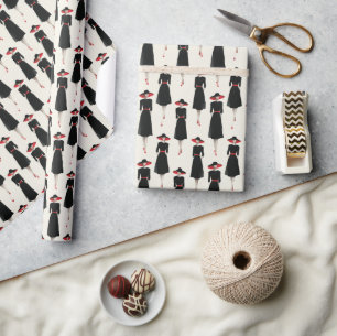 Little Black Dress Society Architectural Fashion P Wrapping Paper