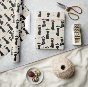 Little Black Dress Society Line Art Fashion Wrapping Paper
