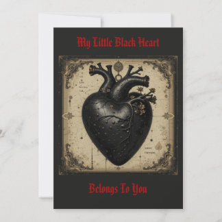 'Little Black Heart' - Postcard