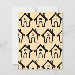 Little Black Houses, We Have Moved Peach Cards