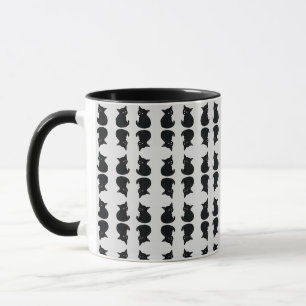 Little Black kitten pattern Mug