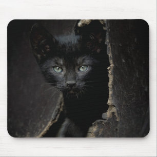 Little Black Kitty Mouse Mat