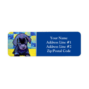 Little Black Lab Puppy Quilt Like Design