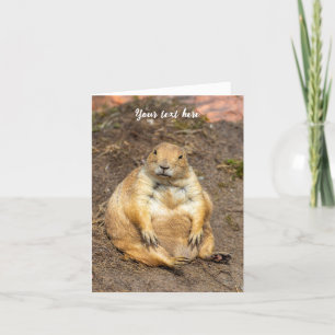 Little Black-Tailed Prairie Dog Thank You Card