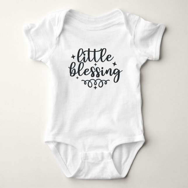 Little Blessing Baby Announcement Bodysuit (Front)