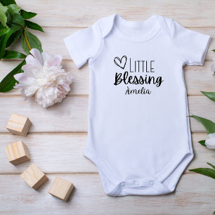 Little Blessing Personalised Name  Baby Bodysuit