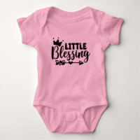 Little Blessing Pink Short Sleeve Baby Bodysuit