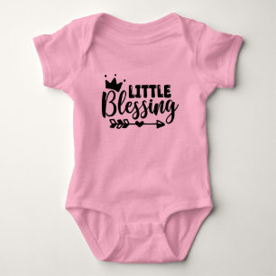 Little Blessing Pink Short Sleeve Baby Bodysuit