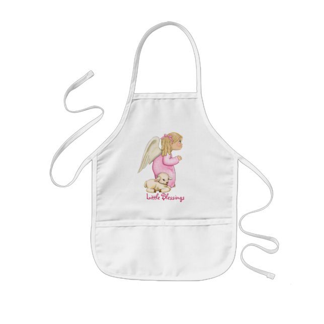 Little Blessings Angel Girl Kids Apron (Front)