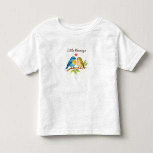 Little Blessings – Watercolor Birds Pillow for Kid Toddler T-Shirt
