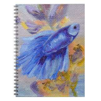 Little Blue Betta Fish Notebook