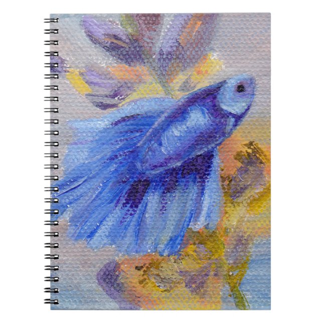 Little Blue Betta Fish Notebook (Front)