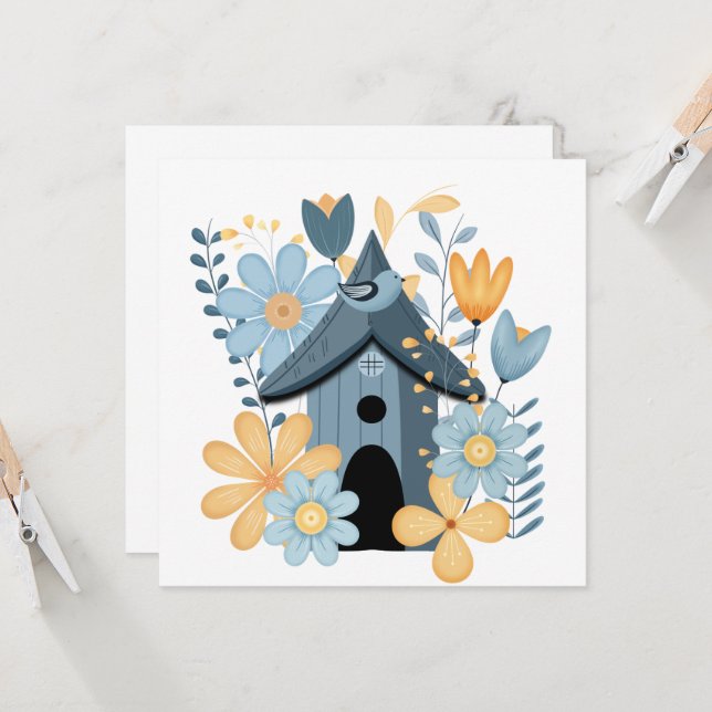 Little Blue Bird House (Front/Back In Situ)