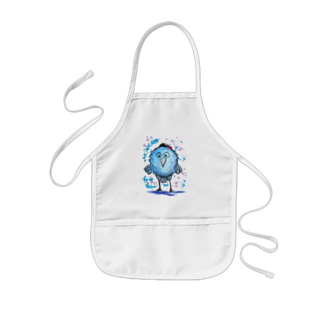 Little Blue Bird Kids' Apron Fun (Front)