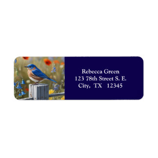 Little Blue Bird Return Address Label