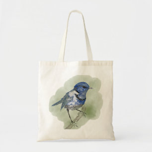 Little blue bird tote bag