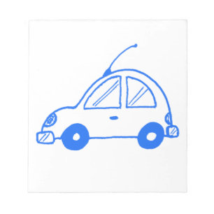 Little blue car notepad
