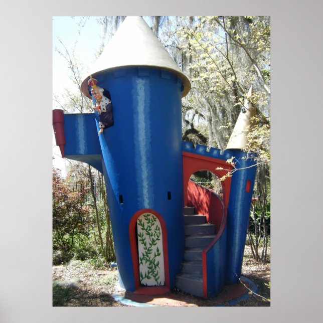 Little Blue Castle Canvas Poster (Front)