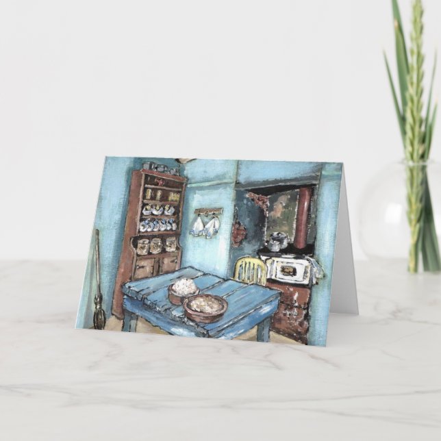 Little Blue Country Kitchen Card (Front)