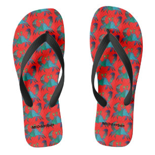 Little Blue Crab Pattern Flip Flops