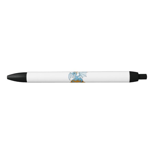 Little Blue Dragon Black Ink Pen (Front)