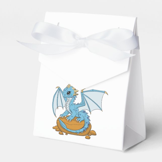Little Blue Dragon Favour Box (Front Side)