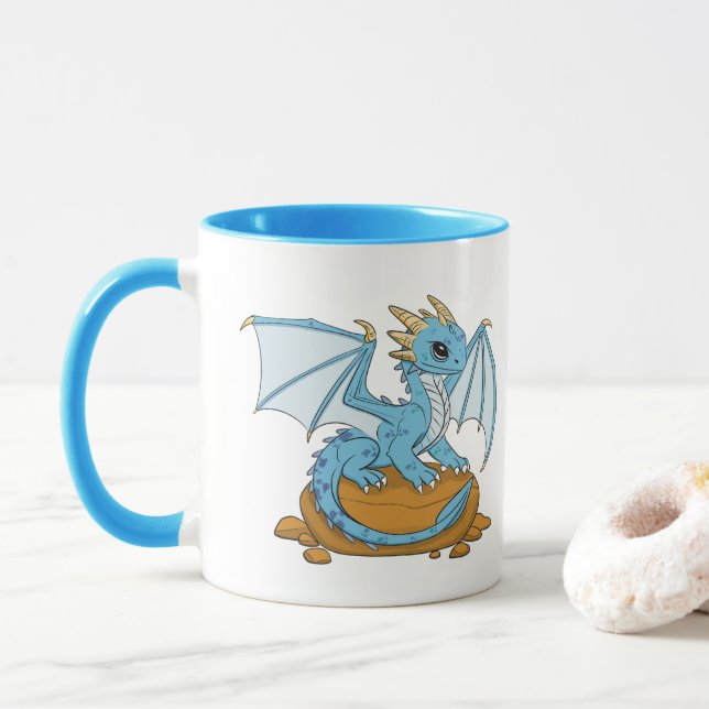 Little Blue Dragon Mug (With Donut)