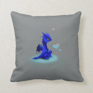 Little blue dragon of love cushion