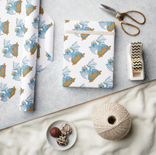 Little Blue Dragon Wrapping Paper
