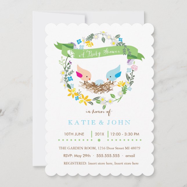 Little Blue Egg  |  Boy Baby Shower Invitation (Front)